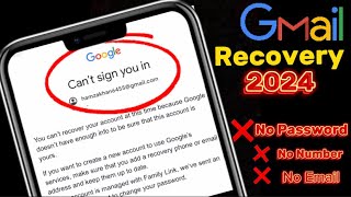 You can't recover your account at this time because Google doesn't have enough info | Can’t sign you