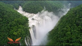 Cascada de Tamul y Puente de Dios desde el aire - Huasteca Potosina