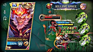 SUN UNLIMITED LIFESTEAL BUILD WITH INSPIRE SPELL🔥 | BYE PAQUITO AND ALUCARD | SUN BEST BUILD - MLBB