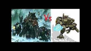 Warhammer 40k battle report Space Wolves Vs Tau Empire