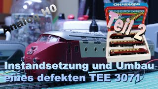 Umbau Steuerwagen / TEE Märklin 3071: Beleuchtung und Innenausstattung - Märklin Modellbahn H0