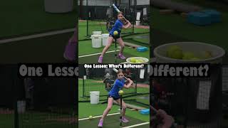 One lesson, what's different? #baseball #swing #coaching #mlb #softball #shorts