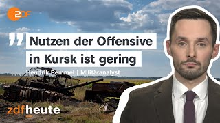 Kursk-Offensive: Was bringen die Geländegewinne der Ukraine militärisch? | ZDF heute live