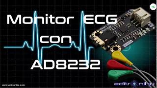 Sensor analógico para monitorear el  ritmo cardíaco (ECG) con AD8232