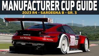 [Gran Turismo 7] '23 Manufacturers Cup Guide R4 - Sardegna Road Track B - Gr. 3