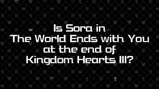 Is Sora in The World Ends With You at the end of Kingdom Hearts III?