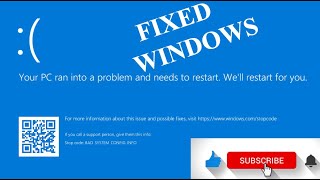 How to Fix Windows 10 Startup Error Issue | Your PC Ran Into a Problem and Needs to Restart