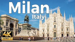 Milan (Milano), Italy Walking Tour (4k Ultra HD 60 fps) - With Captions