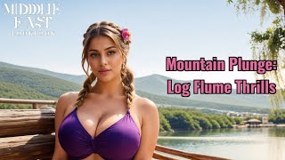 [4K] Middle East AI Lookbook-Arabian- Mountain Plunge: Log Flume Thrills