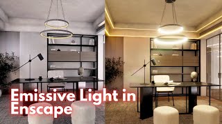 Emissive light in Enscape #howto create emissive material in enscape #sketchup #tutorial #beginners