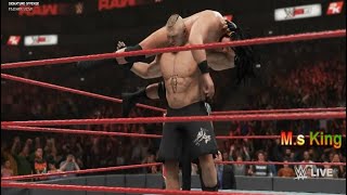 WWE 2k19 Drew Mcintyre vs Brock Lesnar Full Match on Monday Night Raw in Hindi Commentary