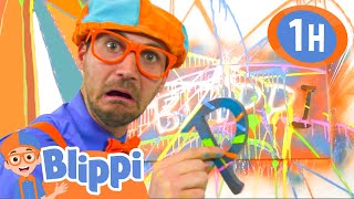 Blippi Learns Colors with Graffiti Art! | 1 HOUR OF BLIPPI TOYS