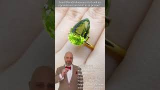 10.17ct Pear Peridot GIA Certified - Giap0003