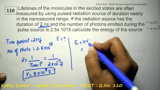 neet chemistry mcq   Atomic Structure   110