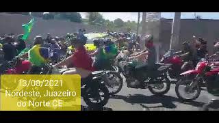 13/08/2021 Bolsonaro foi  Juazeiro do Norte CE, entregar moradias, mesmo sem a participação do presi