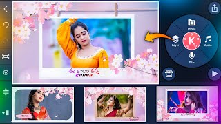 New Style Flowers  Background Slideshow Video Editing In Kinemaster Telugu.Simple Video Editing.