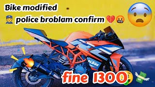 Bike modified 👮police problam 🤬🤯🤑💔#rc200 #modified #ktmrc200bs6  / Ajikutty R15 /