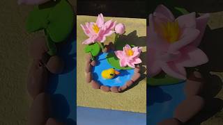 viral clay lotus flower # shorts #diy #claycrafts