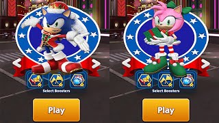 Sonic Prime Dash - SnowDrift Sonic vs Jingle Belle Amy | All Characters Unlocked | New Update