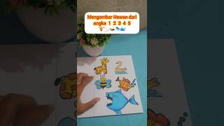 gambar hewan dari angka #shortsvideo #shortvideo #diycrafts #origamicraft  #drawing