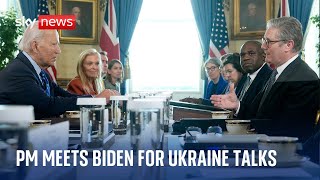 Sir Keir Starmer meets Joe Biden in Washington to discuss support for Ukraine