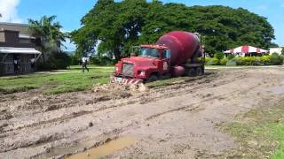 Mack Stuck in Mud Having a Bad Day