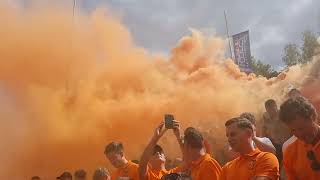 F1 Max Verstappen wins the Austrian GP 2023 smoke from the stands