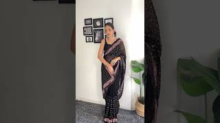 Designer black party wear saree | Reception party saree | Wedding bridal outfits | Saree Design 2024