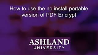 How to use the no install portable version of PDF Encrypt