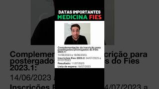 Datas importantes FIES 2023!!! #enem #fies #medicina