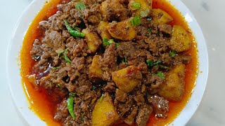 Authentic style Aloo Keema Recipe 😋