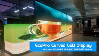 YUCHIP Curved LED Video Wall, Curved LED Screen for 3D Billboards