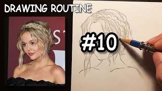 Can I draw Emily Alyn Lind with the Loomis Method? Drawing Routine #10