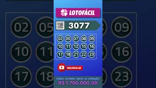 RESULTADO LOTOFACIL 3077 - 12/04/2024 -  #resultadolotofácil #lotofacilresultadohoje #lotofacil