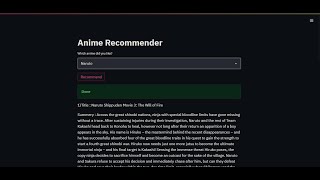 Anime Recommendation System using Python