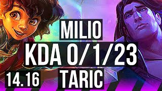 MILIO & Ashe vs TARIC & Yasuo (SUP) | 0/1/23 | BR Master | 14.16