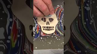 Paper marbling skulls