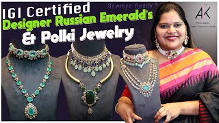 Discover the BEST Russian Emeralds and Polki Jewelry Designs with IGI certificate