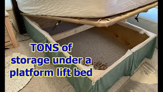 Building a storage bed with a platformbedlift.com kit.