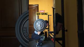 Squat 4x5 120KG #squat #squats #workout #allenamentoacasa