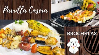 Brochetas en Parrilla Casera - Estrellitas cocineras