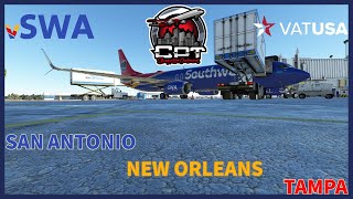 MSFS 2020: PMDG 737-800 | SOUTHWEST CAREER + NEW TAMPA | SAT - MSY - TPA | #msfs2020 #vatsim