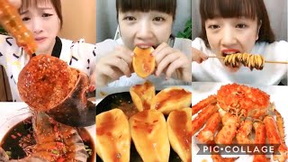 Chinese eat seafood, chinese seafood mukbang, thánh ăn hải sản, delicious seafood ASMR, spicy food