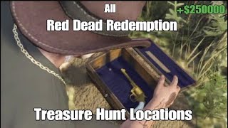 ALL 20 RDR2 TREASURE HUNT LOCATIONS + $250K REWARD