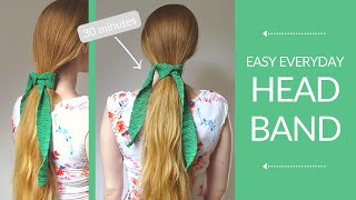 Easy crochet headband hairscarf for beginners in 30 minutes