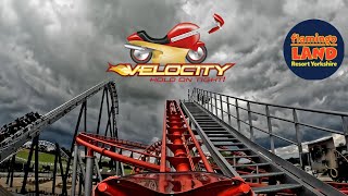 Velocity 4K Front Row On Ride POV at Flamingo Land July 2022.