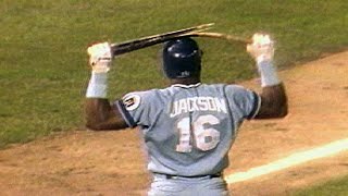 Bo Jackson Breaks A Bat Over His Head😱MLB