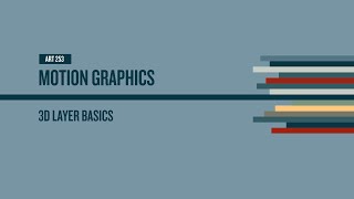 After Effects 3D Layer Basics