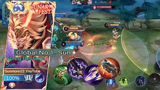 CARA TOP GLOBAL SUN JUNGLER OBJEKTIF ROTASI‼️BEST BUILD DAN EMBLEM TERSAKIT TOP GLOBAL SUN 2024