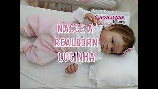 Nasce a Bebê Realborn - Lucinha - Feita do kit Clyde Awake